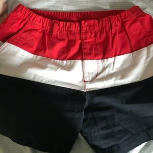 Bear Bottom red white and blue shorts